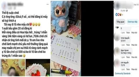 Cảnh báo cờ bạc trá hình bằng hình thức phát trực tiếp quay thưởng “túi mù”