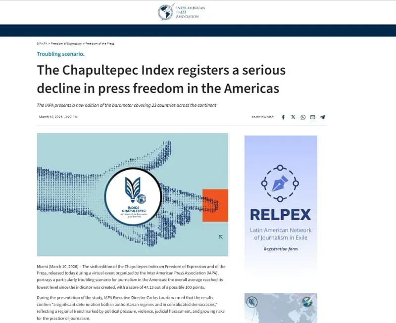 Tự do báo chí ở châu Mỹ suy giảm, Hoa Kỳ tụt hạng vì ICE?