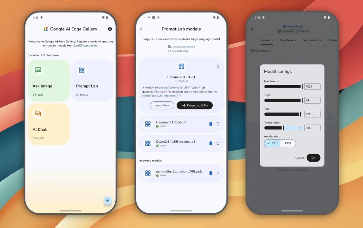 Google ra mắt thử nghiệm AI Edge Gallery cho phép sử dụng AI trên điện thoại không cần Internet